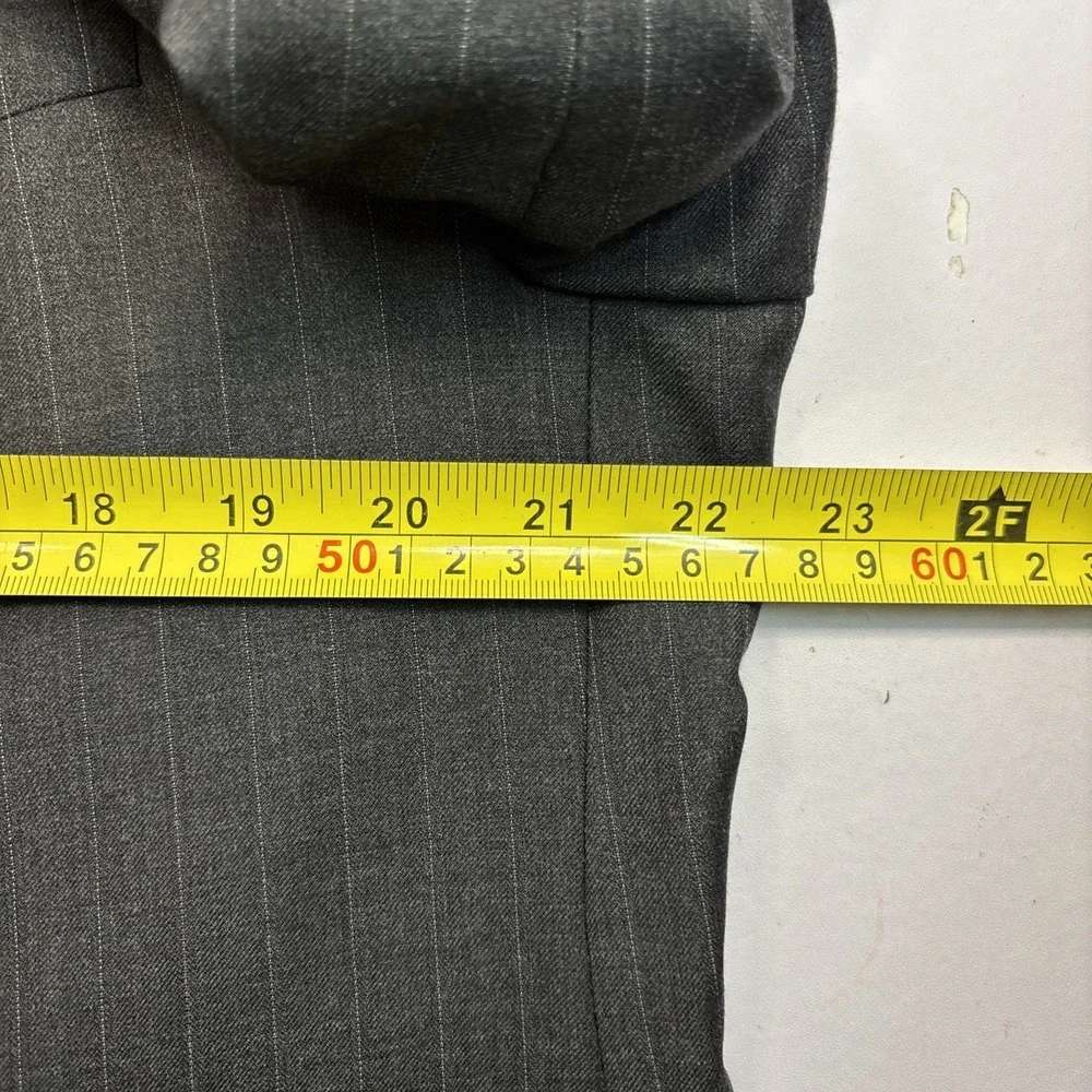 Ralph Lauren Mens Blazer Gray Pinstripe Wool 2 Button Suit Jacket Sport Coat 42R